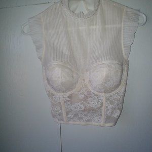Victoria Secret Lace Bustier  High Neck Rhinestone